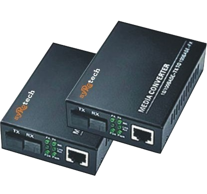 Syrotech Media Converter 10/100 Single Fiber 20 km (Pair)